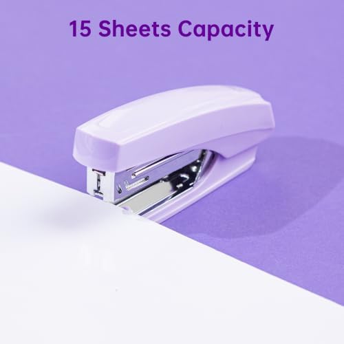 deli Office Supplies Set, Desk Accessory Organizer Kit, Purple