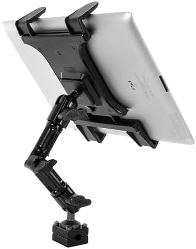 ARKON Mounts Heavy-Duty Slim-Grip Tablet Headrest Mount | Universal Tablet Holder | Adjustable Multi-Angle Arm | Compatible with iPad, Mini, Pro, Galaxy Tab, Kindle, and more