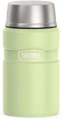 THERMOS Stainless King Food Jar with Bowl, 24oz, Matte Green