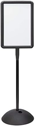 Safco Write Way Dry Erase Board Rectangle Sign, Rectangular Dual-Sided and Magnetic for Indoor and Outdoor Use, 65"in Height, Black