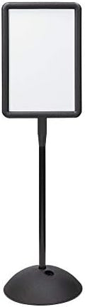 Safco Write Way Dry Erase Board Rectangle Sign, Rectangular Dual-Sided and Magnetic for Indoor and Outdoor Use, 65"in Height, Black