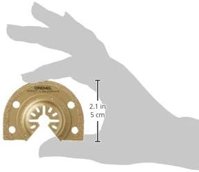 Dremel MM500 1/8-Inch Oscillating Multitool Blade for Grout Removal, Fast Cutting Carbide Accessory - Universal Quick- Fit Interface Fits Bosch, Makita, Milwaukee, and Rockwell, Gold