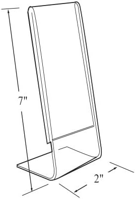Azar 112767 L-Shape 2-Inch Width by 7-Inch Height Sign Holder-For Photo Booth Photos, 10-Piece Set