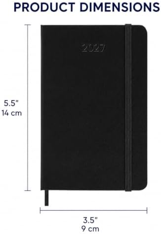 Moleskine 2027 12-Month Weekly Planner, Pocket, Black, Softcover