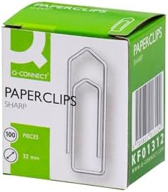 Q-Connect No Tear Paperclip, 32 mm KF01312Q - Pack of 1000