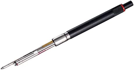 rOtring 600 3-in-1 Multicolor Pen and Mechanical Pencil, Switches Between 2 Ballpoint Pen Fine Point Tips (Black and Red Ink) and 1 Mechanical Pencil Tip (0.5mm Lead), Silver Barrel