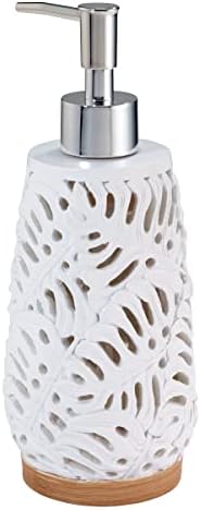 Avanti Linens - Soap Dispenser/Lotion Pump, Palm Tree Leaves Inspired Home Decor (Viva Palm Collection)