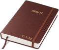 Wykeham's Executive 2026-27 Daily Journal Planner – Customization Available – Mid-Year Academic Diary – July 2026 to June 2027 (Personalized Conker, 8.5"×5.5")