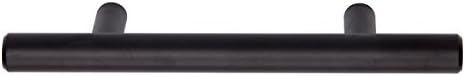 Amazon Basics Euro Bar Cabinet Handles, Drawer Pulls, 5.38-inch Length, 3-inch Hole Center, 1/2-inch Diameter, Matte Black, 20-Pack, AB1500-FB-10