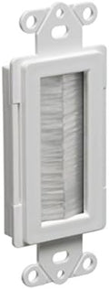 Arlington Industries CED135-1 Cable Entry Device with Brush-Style Opening, 1-Gang, White, 1-Pack