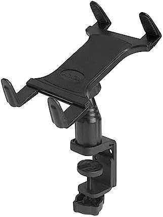 ARKON Heavy Duty Table Desk Tablet Mount with 4 inch Arm and C Clamp Base for