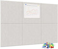 Neatsure Large Cork Board for Wall, 36" x 24" Bulletin Board with Pushpins, 6 Panels Felt Tiles Tack Push Pin Board for Office, Light Tan