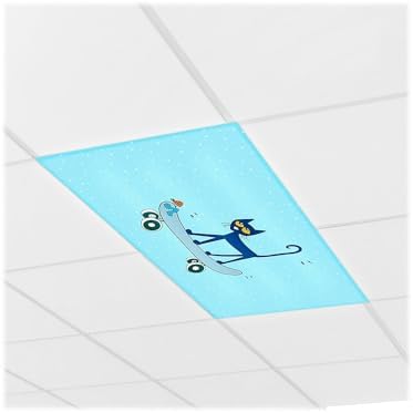 Educational Insights Fluorescent Light Covers 3-Pack: Pete the Cat Themed - Ceiling Light Fiters for Classroom, Office & Home, Overhead LED Shades, Calming Sensory Fixtures & Teacher Essentials
