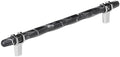 Amerock 8" Carrione Marble Black/Polished Chrome Drawer Pull