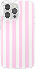PopSockets iPhone 14 Pro Max Phone Case w/MagSafe- Club Stripe Pink