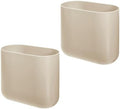 iDesign Small Slim Plastic Bathroom Trash Can, 2-Pack, Brown