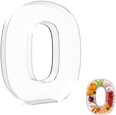 13.8" Extra Large Acrylic Number Charcuterie Board Box, Reusable Fillable Number Cake Candy Dish Display Serving Tray for Birthday Anniversary Party Decoration (0)