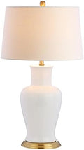 JONATHAN Y Julian Classic Ceramic Urn Metal LED Table Lamp 29", White/Gold