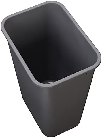 Amazon Basics Lightweight Rectangular Commercial Office Wastebasket, 10 Gallons, Grey
