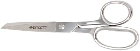 Westcott 8in Forged Classic Fabric and Paper Scissors, Heavy Duty, Knife-Edge for Sewing, Tailoring, General Arts and Crafts, Office