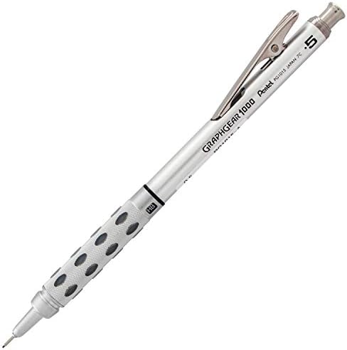 Pentel GraphGear 1000 Mechanical Pencil, (0.5mm) Point Size, Black Barrel, 1 Each (PG1015A)