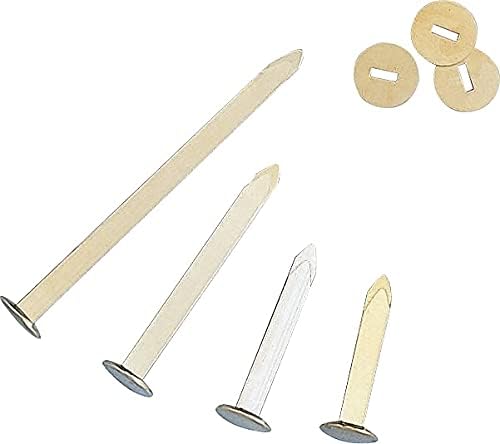 Officemate 99816 Roundhead Fastener, 1-1/2-Inch Shank, 7/16-Inch Head, Brass Plated