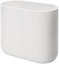 iDesign Small Slim Plastic Bathroom Trash Can, White