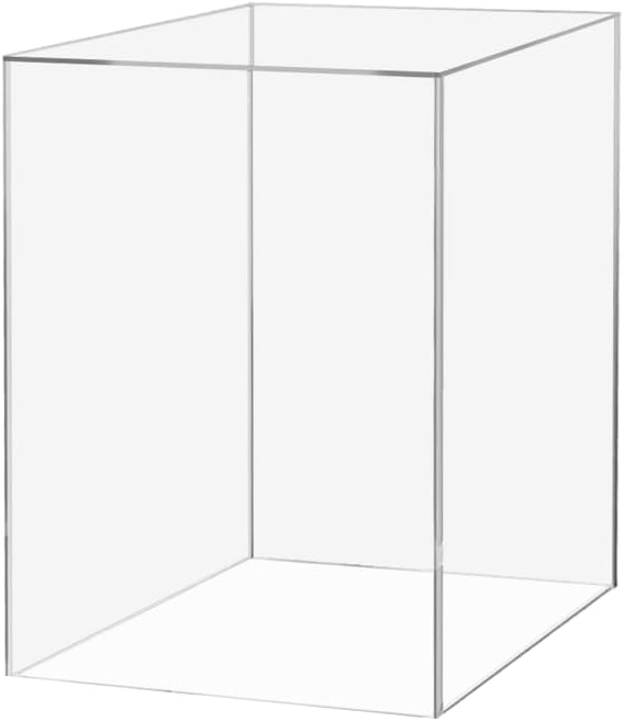 Pedestal Stand Hollow Bottom Box 12" x 12" x 19" No Lid Art Presentation Exhibit Example Sample Flower Arrangement Display Plant Stand Cube Retail Riser Collectible Cover 5 Sided by Marketing Holders