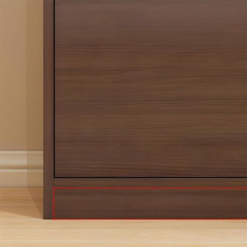 Closed Back Cabinet Wood Standard 9.5'' Wide Bookcase Bookshelf Storage Rack Multi-Layered Storage Shelf Cabinet Display Unit Integrated Against the Wall Black Oak 23.6" L x 9.4" W x 70.9" H