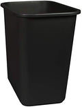 Storex Medium Waste Basket, 15 x 10.5 x 15 Inches, Black, 1 Count (00710A24C)