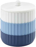 IZOD - Covered Jar, Resin Countertop Accessories, Dorm Room Essentials, Striped Home Decor (Clubhouse Collection, Blue)