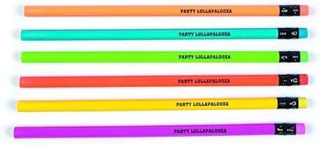 Fun Express Personalized Pencils Colorful Neon Wood 72 Pack