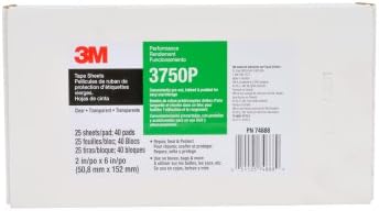 3M Tape Sheets 3750P, Clear, 2 in x 6 in