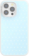 PopSockets iPhone 13 Pro Phone Case with MagSafe- Sweet Heart Blue | Magnetic, Wireless Charging, Camera & Drop Protection, Blue, Phone, Women