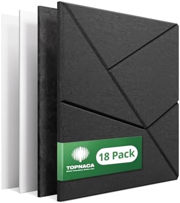 18 Pack MLV Sound Proof Foam Panels for Walls Soundproofing Gaming Room - Noise Reducing Soundproof with Sound Dampening & Proofing, Noise Deadening Blocking & Cancelling Reduction for Bedroom