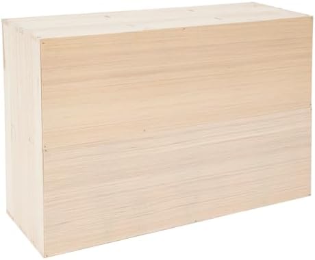 6 Cube Storage Organizer, Open Shelf Bookcase, Solid Wood Bookshelf with 3 Storage Bins, Vertical or Horizontal Book Shelf for Bedroom, Living Room, Office