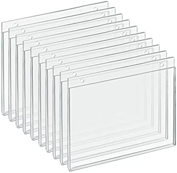 Azar Displays 162721 7-Inch Width by 5.5-Inch Height Wall U-Frame with Pre-Cut Hanging Holes, 10-Pack