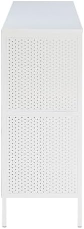OSP Home Furnishings Ace Contemporary Modern Storage Bookcase with Shelves, 2- Shelves, 8 Cubes, White Finish