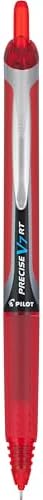 PILOT Precise V7 RT Liquid Ink Rollerball Pens, Red Ink Pens, 12-Pack