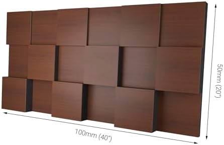 2 PACK — Acoustic Soundproofing Diffusion Panel | Acoustic Treatment for Recording Studio Home Office Podcast Living Room | Absorption - Reflection | Color Plates: (Nut, EDISON)