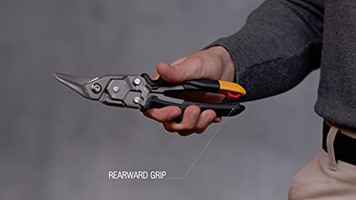 ToughBuilt - Left Cut Aviation Snips, Heavy-Duty Metal Shears, TB-H4-60-L