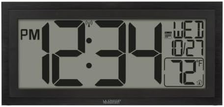 La Crosse Technology 515-1419-INT 15" LCD Textured Atomic Clock