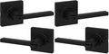 Kwikset Door Handle, Privacy Lock, Matte Black | Bathroom and Bedroom | Reversible | Microban Protection | Pack of 2