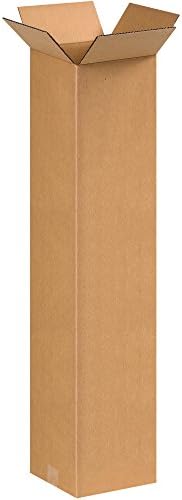 BOX USA 8x8x36 Tall Corrugated Boxes, Tall, 8L x 8W x 36H, Pack of 25 | Shipping, Packaging, Moving, Storage Box for Home or Business, Strong Wholesale Bulk Boxes