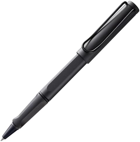 LAMY safari umbra - Rollerball Pen with ergonomic grip & line width M - for pleasant long writing - made of robust ASA plastic - including rollerball refill LAMY M 63 in black