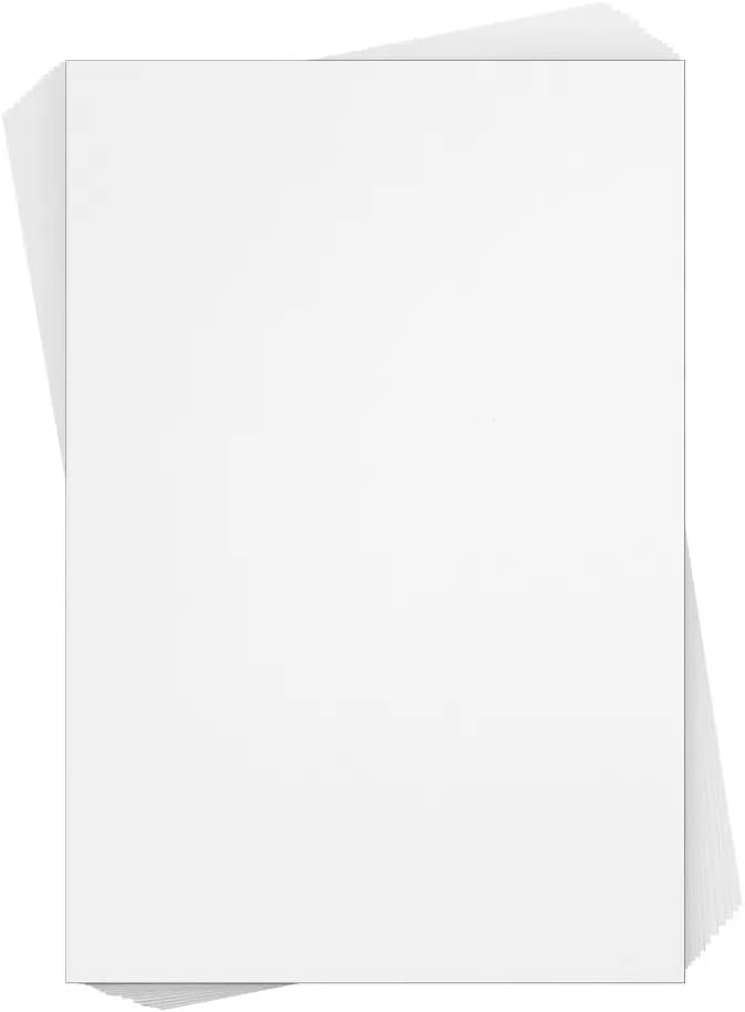 Reskid White Cardstock Thick Paper - Blank Heavy Weight 125 lb Cover Card Stock - 50 Pack (5.5x8.5)