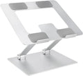 Amazon Basics Sturdy and Portable Ergonomic Laptop Stand for Desk,Height Adjustable Riser with Ventilated Cooling,Foldable,Fits All Laptops up to 17.3 Inch,Silver,10 x 8.7 x 6 in,(Pack of 12)