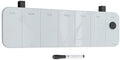 U Brands Magnetic Cubicle/Wall Glass Dry-Erase Weekly Calendar Board, 20" X 5.5" Inches, White Frosted Surface, Frameless