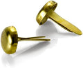 Officemate Round Head Brass Plated Fasteners, 0.5 Inch Shank, 100/Box (99802)