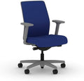 HON Ignition 2.0 Low Back Task Chair, Spectrum Mesh, Advanced Synchro-Tilt Control, Office Chair with Lumbar Support, Height and Width Adjustable Arms, Titanium Frame, Cobalt